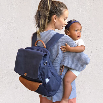 Navy Blue Backpack - A Stylish Diaper Bag for Modern Parents! – Momkindness